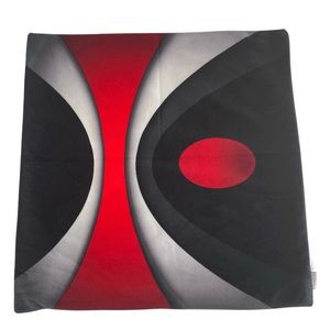 Throw Pillow Cover in Modern Abstract Style Red Black Grey 18”x18”